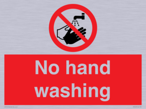 No hand washing